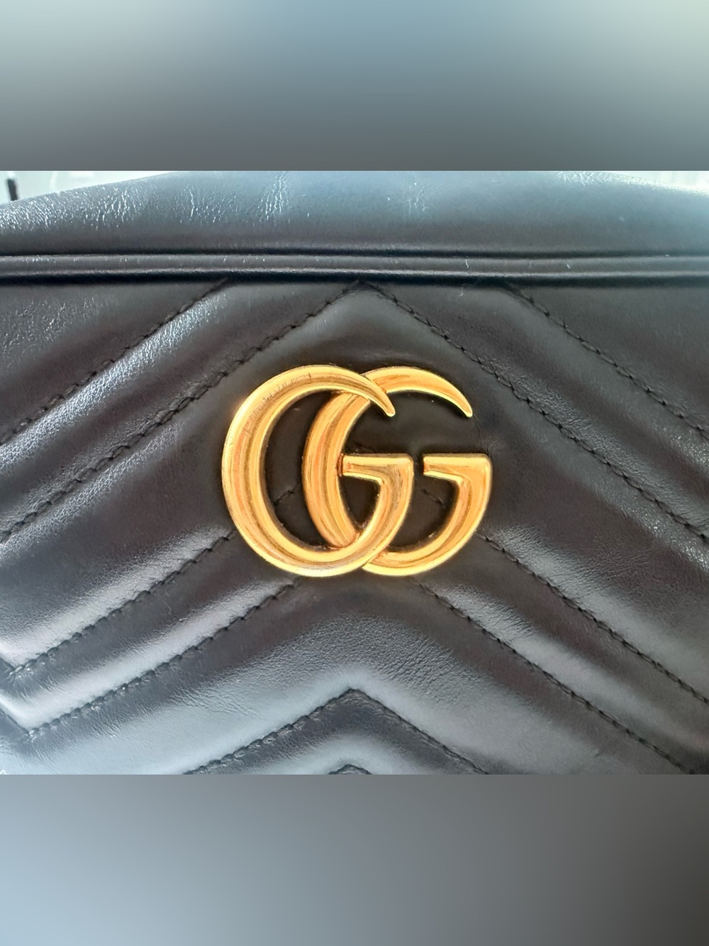 Authentic Gucci GG Marmont Matelassé Black Leather Small Camera Bag - Picture 4 of 7